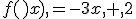 f()x) =-3x + 2
