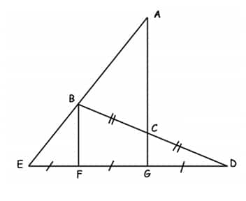 Line of midpoints in a triangle