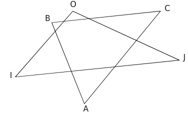 Triangle et quadrilatère