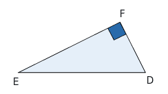 Triangle rectangle EFD