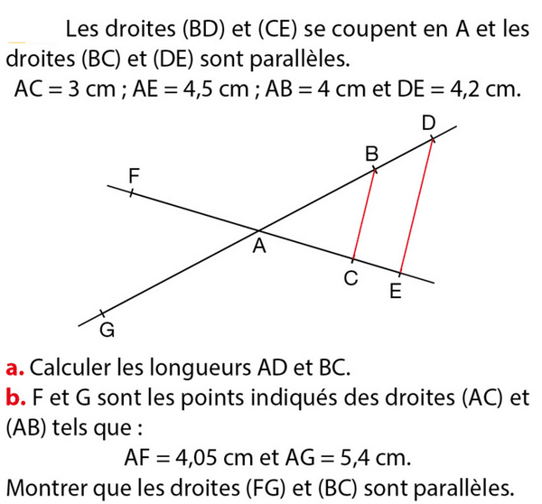 Théorème De Thalès Exercices Maths