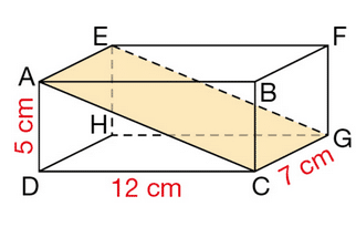 Rectangular parallelepiped and section