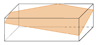Section of a solid by a plane and volumes