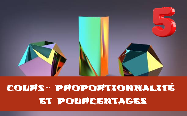 La proportionnalité et les pourcentages : cours de maths en 5ème