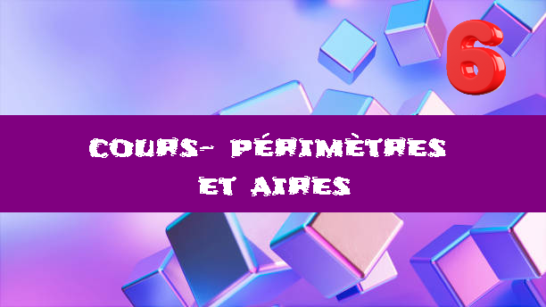 Périmètres et aires : cours de maths en 6ème